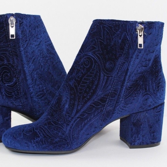 Zigi Soho Shoes - New Zigi Soho Blue Velvet Burnout Boots Booties